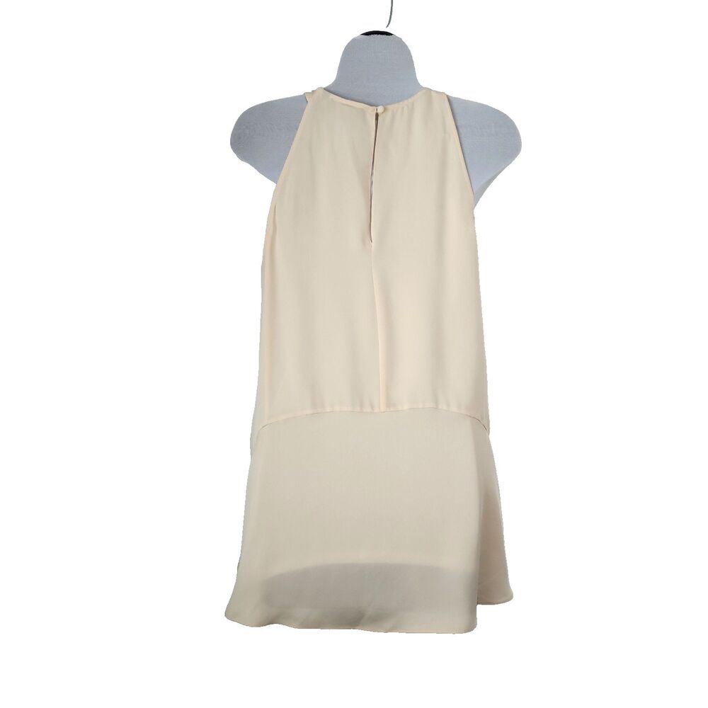 Theory Silk Champaign Kalstinn Blouse S feminine sleeveless Career Closet Staple - Picture 3 of 14